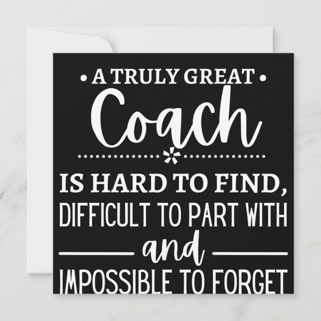 Reserva La Fecha A Truly Great Coach is hard find (Anverso)