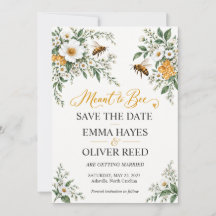 Abejas de acuarela Bodas de flores silvestres