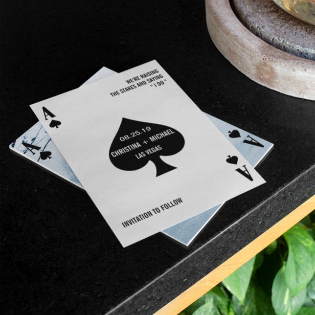 Reserva La Fecha Ace of Spades Foto de Moda moderna Guardar la fech (Subido por el creador)