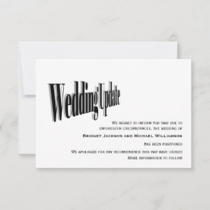 Reserva La Fecha Actualización de Boda moderna - pospuesta