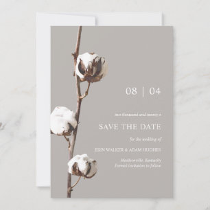 Reserva La Fecha Acuarela Algodón floral Minimalista único