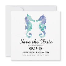 Acuarela de caballito de mar costero | Guardar la 