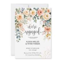 Acuarela Elegante Fiesta de Compromiso Floral
