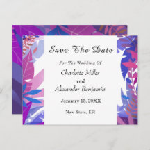 Acuarela floral azul Boda moderna