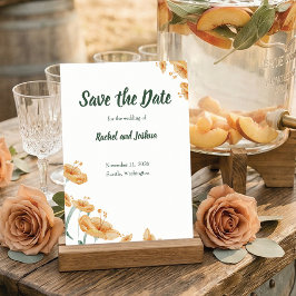 Reserva La Fecha Acuarela Floral de Terracota | Boho Save the Weddi