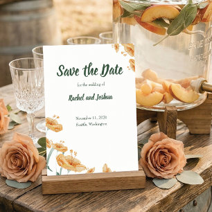 Reserva La Fecha Acuarela Floral de Terracota Boho Save the Weddi