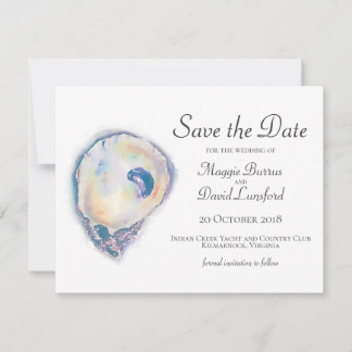 Reserva La Fecha Acuarela Oyster Save the Dates