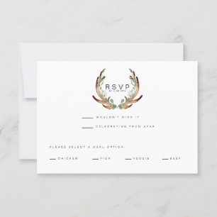 Reserva La Fecha Acuarela Rusa Antler   RSVP   BODA