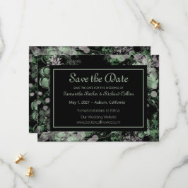 Reserva La Fecha Acuarela Verde y Botánica Rosa