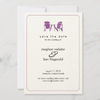Adirondack Chairs Wedding Salva la fecha