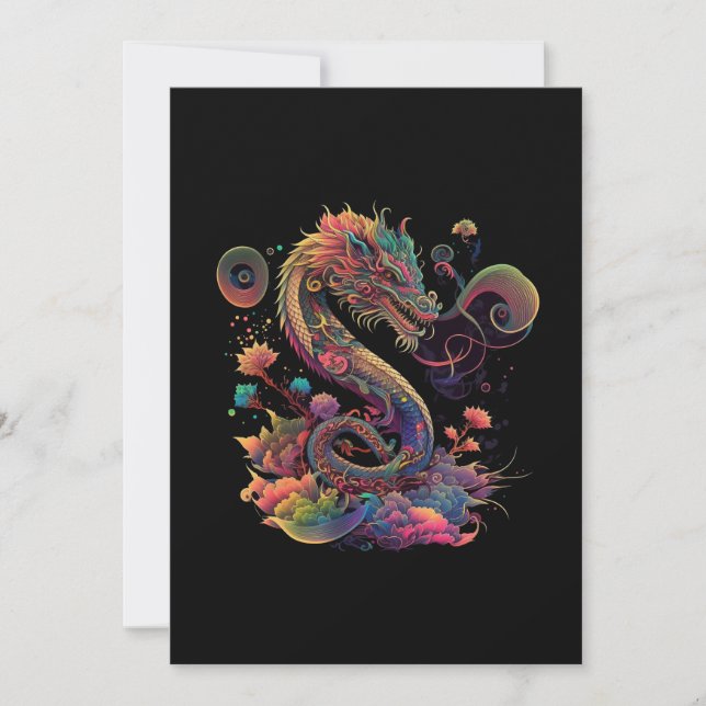 Reserva La Fecha adorable-mágico-fantasía-chino-dragón-ilustracion  (Anverso)