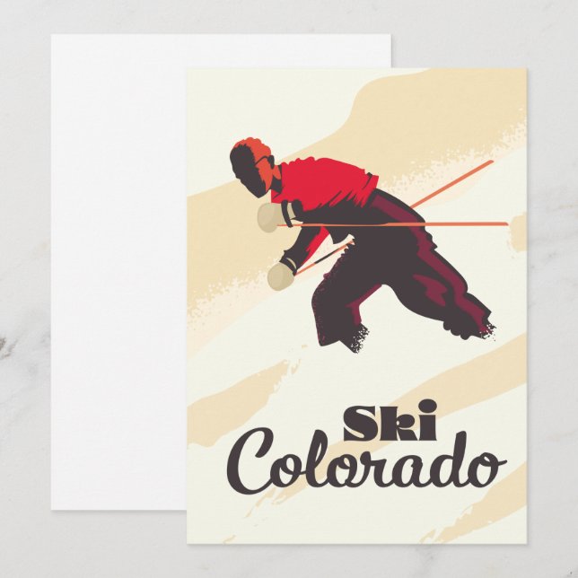 Reserva La Fecha Afiche de viaje de Ski Colorado (Anverso / Reverso)