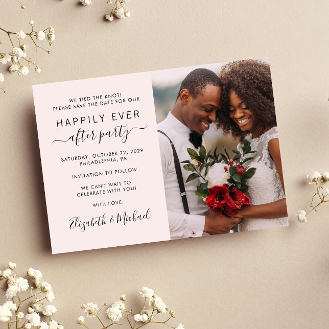 Reserva La Fecha Afortunadamente después de la recepción de la boda (Subido por el creador)