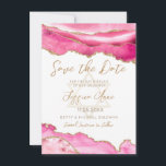 Reserva La Fecha Agate Bat Mitzvah, Purpurina de oro rosado moderno<br><div class="desc">Agar purpurina de oro rosa y falso con una Estrella de David dorada decora esta elegante acuarela Bat Mitzvah Guardar la tarjeta de fecha. Este diseño está decorado con agate de mármol rosa, acentuado por un falso purpurina de oro. Los detalles de tu celebración pueden ser personalizados en una moderna...</div>