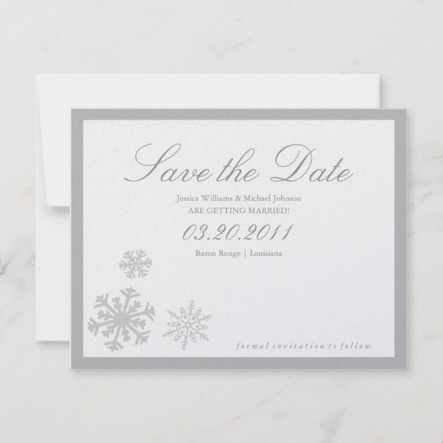 Reserva La Fecha Ahorre la fecha para el Invierno Mágico (Anverso)