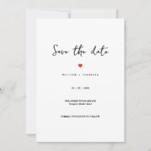 Ahorro de fecha de boda minimalista personalizada