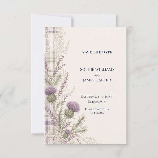 Reserva La Fecha Ahorro de fecha de boda personalizado (Anverso)