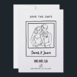 Reserva La Fecha Ahorro de Fecha Personalizable Novia novio<br><div class="desc">Anuncia tu día especial con un hermoso diseño personalizable de "save the date" hecho para compartir la fecha de tu boda de manera elegante y memorable. Perfecto para parejas que buscan un anuncio de boda personalizado, este diseño ofrece una apariencia limpia y atemporal que se puede adaptar para coincidir con...</div>