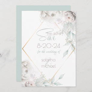 Reserva la fecha   Alabaster White Watercolor Peon
