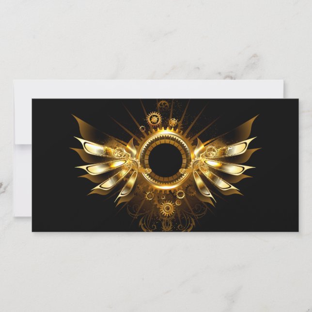 Reserva La Fecha Alas de steampunk (Anverso)