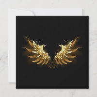 Alas del Ángel de Oro sobre fondo negro