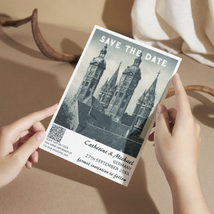 Reserva La Fecha Alemania Vintage Wedding Travel Código QR
