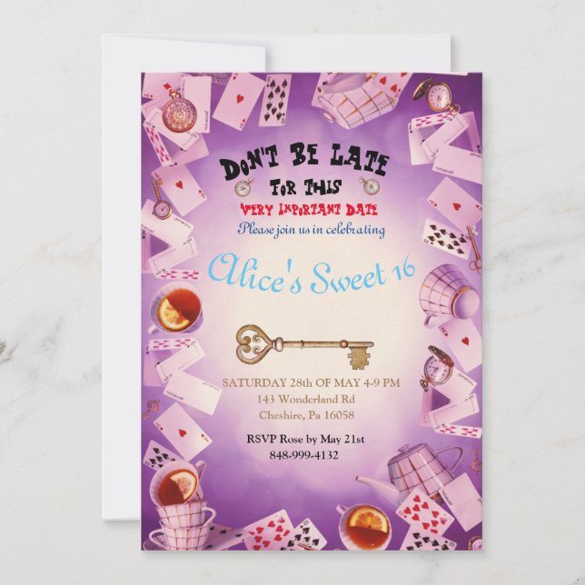 Reserva La Fecha Alicia En El País De Las Maravillas Salvar Las Inv (Anverso)