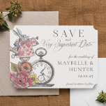 Reserva La Fecha Alicia Vintage En El País De Las Maravillas Fecha<br><div class="desc">Haz que tu invitado marque sus calendarios para tu fecha tan importante con nuestra hermosa y vintage boda con temática de Alicia en el País de las Maravillas salve la fecha. Perfecto para un boda con temática Alicia en el País de las Maravillas. Hemos restaurado meticulosamente el icónico ilustracion de...</div>