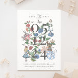 Reserva La Fecha Alicia vintage en un libro de cuentos de historias<br><div class="desc">Haz que tu invitado marque sus calendarios para tu fecha tan importante con nuestra hermosa y vintage boda con temática de Alicia en el País de las Maravillas salve la fecha. Perfecto para un boda con temática Alicia en el País de las Maravillas. Hemos restaurado meticulosamente el icónico Alicia en...</div>