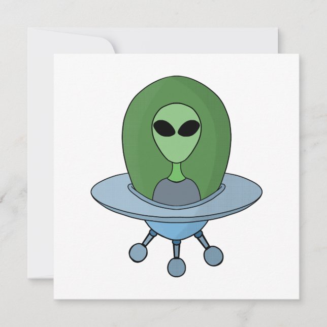 Reserva La Fecha Alien en su pequeña nave espacial (Anverso)