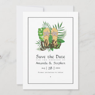 Reserva La Fecha Aloha Summer Beach Wedding Salva la fecha