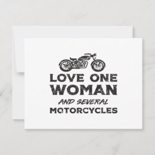 Reserva La Fecha Ama a una mujer y varias motocicletas es esencial