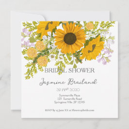Reserva La Fecha Amarillo de los girasoles modernos Bouquet Bridal 