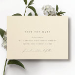 Reserva La Fecha Amarillo Mantequilla | Boda Minimalista Elegante<br><div class="desc">Tarjetas de aviso de fecha de boda en amarillo claro con un diseño minimalista.</div>