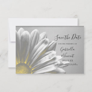 Reserva La Fecha Amarillo resaltado floral Boda Guardar la fecha