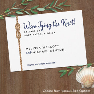 Reserva La Fecha Amarramiento simple del nudo de infinito náutico