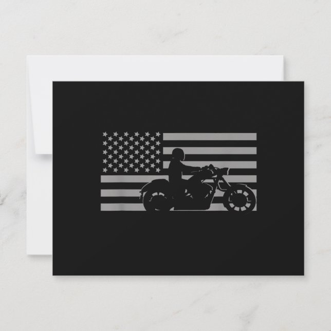 Reserva La Fecha American Flag Biker Motorcycle Short Sleeve (Anverso)