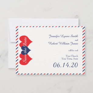 Reserva La Fecha Americana Hearts Wedding Save the Date