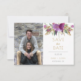 Reserva La Fecha Amethyst Purple Gold Purpurina Photo Save The Date