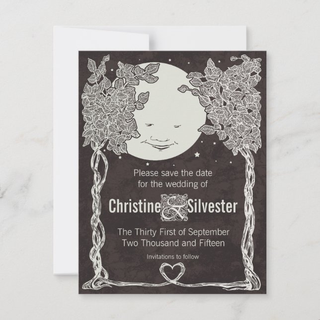 Reserva La Fecha Amor bajo las estrellas, salva la fecha (Anverso)