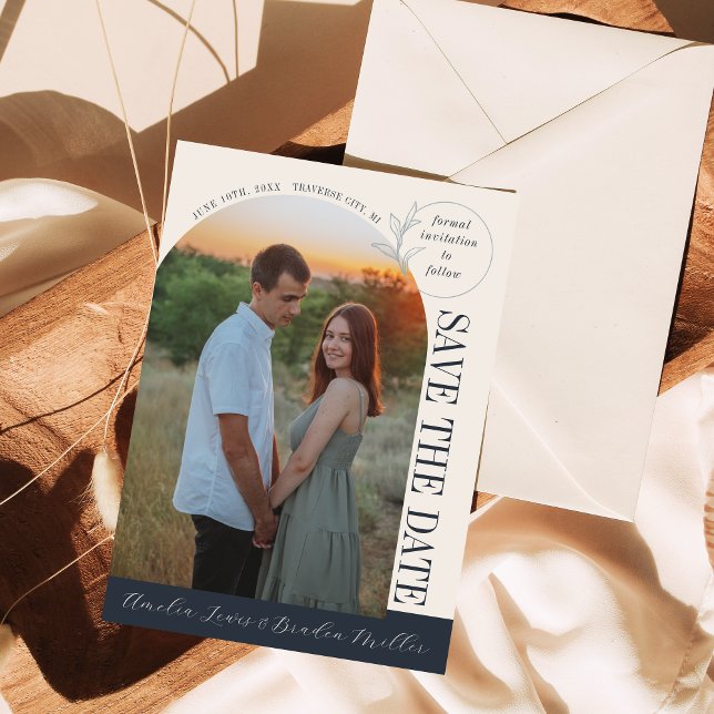 Reserva La Fecha Amor eterno | Arco azul profundo | (Subido por el creador)