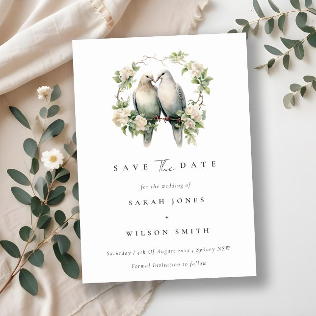 Reserva La Fecha Amor romántico lindo Boda de guirnaldas botánicas (Subido por el creador)