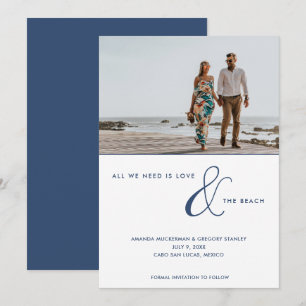 Reserva La Fecha Amor y la Playa Foto Boda de Playa 