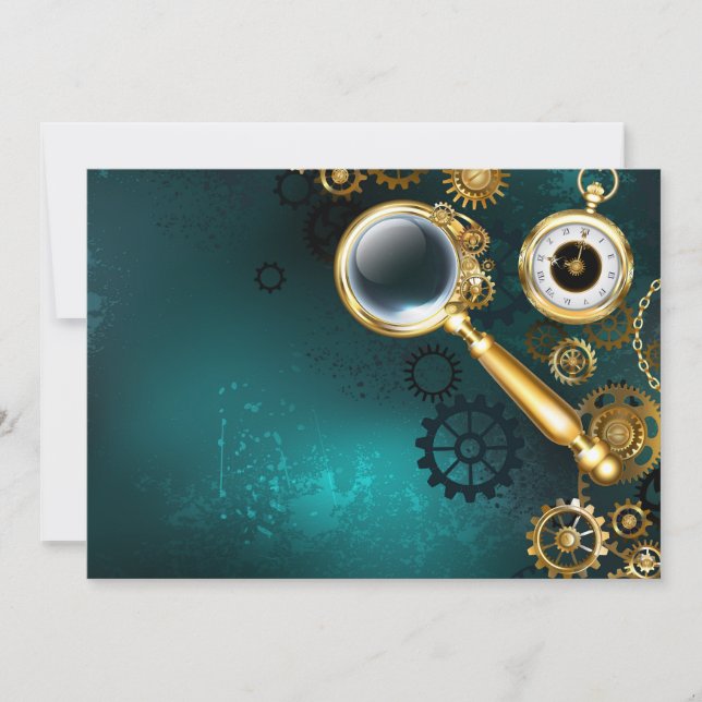 Reserva La Fecha Ampliador en estilo Steampunk (Anverso)