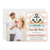 ANCLAJE NÁUTICO AZUL DE CORAL Y NAVY GUARDAR LA FE