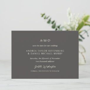 Reserva La Fecha Andrea Brown Elegant Wedding