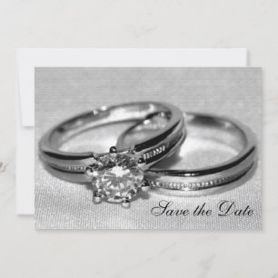 Reserva La Fecha Anillo de Boda de Diamantes Save the Date