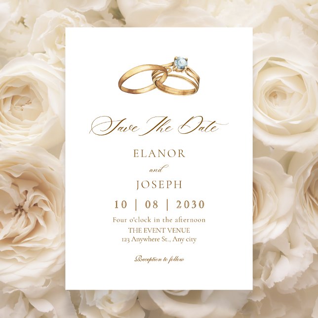Reserva La Fecha Anillo de boda elegante  (Subido por el creador)