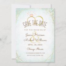 Anillos de acuarela modernos Twigs Bloom Geométric