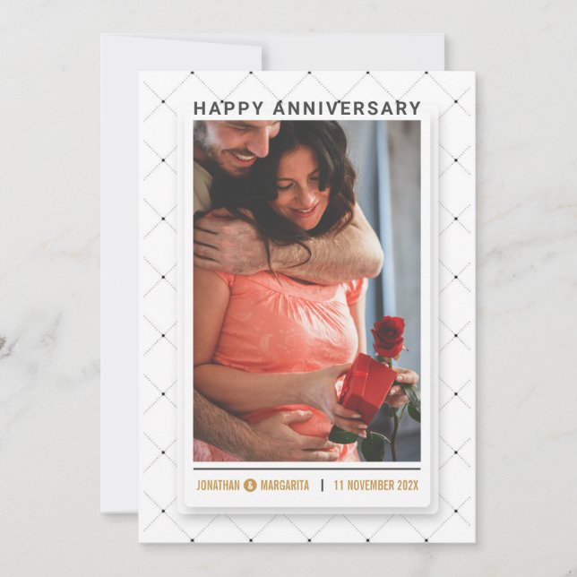 Reserva La Fecha Aniversario minimalista (Anverso)